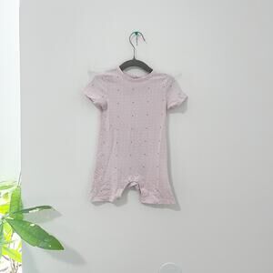 Splendid Baby Girls Purple Polka Dot & Heart Print Onesie Size 6-12 Months